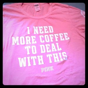 Victoria’s Secret Pink campus tee peach 🍑 size L